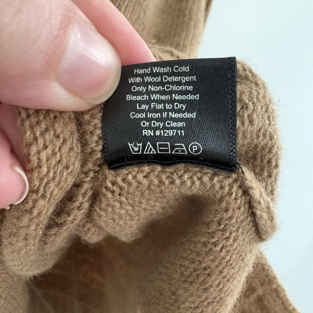 Jenni Kayne Everyday Oversized Wool & Cashmere Blend Sweater In Dark Camel Sz3X - Picture 9 of 9
